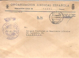 CENTRAL NACIONAL  SINDICALISTA  1970   PUZOL - Franchise Postale