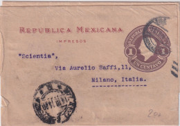 MEXICO - 1914 - BANDE ENTIER => MILANO (ITALIA) - Mexico