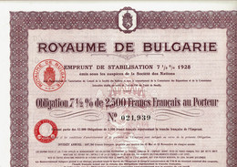 BULGARIE. ROYAUME DE BULGARIE. Emprunt De Stabilisation.   Lot De 3 - Autres
