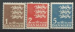 Danemark 1946 N° 304/306 Neufs** MNH Armoiries - Unused Stamps