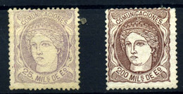 España Nº 106, 109. Año 1870 - Unused Stamps