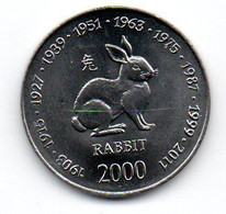 Somalie -  10 Shilling 2000 -  Lapin - SPL - Somalia