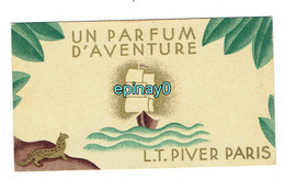 CALENDRIER 1931 - Carte Parfumée Avec Un PARFUM D'aventure   L.T PIVER Paris - Dimension90 X 50 M/m - Small : 1921-40