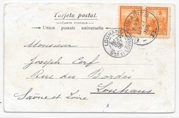 ARGENTINA - 1905 - Buenos Aires To FRANCE Louhans Saône Et Loire On PostCard Recuerdo De CORDOBA Dique Y Lago San Roque - Covers & Documents