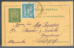 Portugal, 1894, For Leipzig - Lettres & Documents