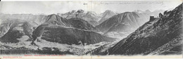 Suisse Valais (Wallis) Fiesch - Eggishorn - Panorama Vom Hotel Jungfrau (2193 M) CPA Double 1912-09-18 TB - Fiesch