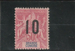 GRANDE COMORE Timbre De 1897-1900 Surchargé  N° 28*  A - Nuovi