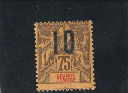 GRANDE COMORE Timbre De 1897-1900 Surchargé N° 29* A - Unused Stamps