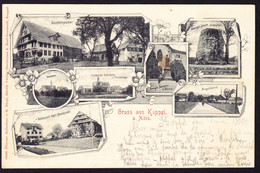 1904 Gelaufene AK Gruss Aus Kappel A. Albis. 7 Bildrig. Minim Fleckig. - Kappel Am Albis 