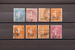 FRANCE - Variété - Lot De 8 Valeurs Semeuses Avec Décalage De Surcharges - Oblitérés - L 79310 - Used Stamps