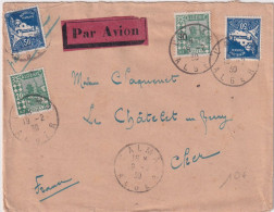 ALGERIE - 1930 - ENVELOPPE Par AVION De ALMA (ALGER) => LE CHATELET EN BERRY - Cartas & Documentos