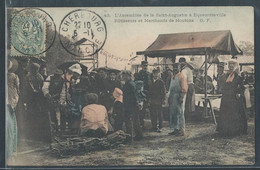 CPA 50 - Equeurdreville, L'Assemblée De La Saint-Augustin - Rôtisseurs Et Marchands De Moutons - Equeurdreville