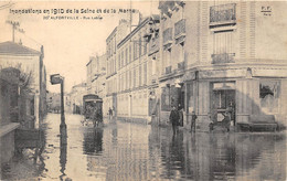94-ALFORTVILLE- INONDATION 1910, DE LA SEINE ET DE LA MARNE- RUE LABBE - Alfortville