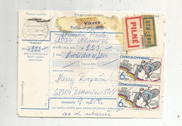 Tchecoslovaquie , Ceskoslovensko , 1990 , VIKANEC  , DRNOVICE , 4 Timbres , 2 Scans , Pilné Surne , ENC-NSK - Briefe U. Dokumente