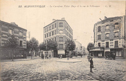 94-ALFORTVILLE-LE CARREFOUR VICTOR HUGO ET LA RUE DE VILLENEUVE - Alfortville