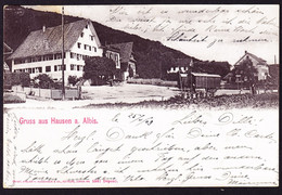 1903 Gelaufene AK Aus Hausen A. A., Gestempelt Hausen. Minim Fleckig - Hausen Am Albis 