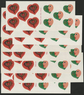 8 Carnets Saint Valentin COTE 160 €. Type COEUR YVES SAINT LAURENT. Autoadhésif N° 27 + 28 Neufs ** MNH. TB - Autres & Non Classés