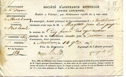 26.DROME.POËT LAVAL.MONTELIMAR.SOCIETÉ D'ASSURANCE MUTUELLE CONTRE L'INCENDIE DE M.MAGNES. - Banca & Assicurazione