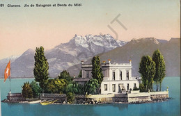 Postkaart/Carte Postale -Switzerland - Clarens - Ile De Salagnon Et Dent Du Midi Island Lake  (C116) - Agno