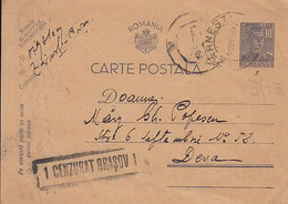 WW2 LETTERS, CENSORED BRASOV NR 1, KING MICHAEL PC STATIONERY, ENTIER POSTAL, 1943, ROMANIA - 2. Weltkrieg (Briefe)