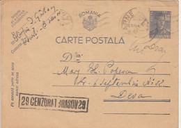 WW2 LETTERS, CENSORED BRASOV NR 29, KING MICHAEL PC STATIONERY, ENTIER POSTAL, 1944, ROMANIA - Cartas De La Segunda Guerra Mundial