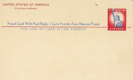 IN GOD WE TRUST, LIBERTY, STATUE OF LIBERTY, PC STATIONERY, ENTIER POSTAL, 1954, USA - 1941-60