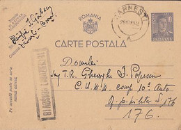 WW2 LETTERS, CENSORED BRASOV NR 18, KING MICHAEL PC STATIONERY, ENTIER POSTAL, 1943, ROMANIA - 2de Wereldoorlog (Brieven)