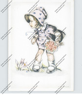 KINDER - Mädchen Mit Blumen, Peyk, Rücks. Klebereste - Dessins D'enfants