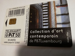LUXEMBOURG CHIPCARD 50 UNITS SC29-10.04 COLLECTION D ART CONTEMPORAIN     ** 3914** - Lussemburgo