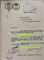 FISCAUX DE MONACO PAPIER TIMBRE 1930 BLASON 50 C ET 1fC FILIRANE LOUIS  II - Fiscale Zegels