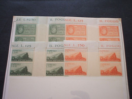 SAN MARINO - ESPRESSI - 1943 STEMMA/MONTE TITANO 2 + 2 VALORI, In QuartIne  (con Interspazio)- NUOVI(++) - Timbres Express