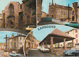 LANGOGNE. - Multivues. Beau Cliché De Voitures Années 60( Citroën DS, Ami 6, Peugeot 204....) - Langogne