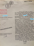 FISCAUX DE MONACO  PAPIER TIMBRE 1949 BLASON  30 Fr + Complément Paye Au Taris De 1949 Filigrane RAINIER III - Fiscale Zegels