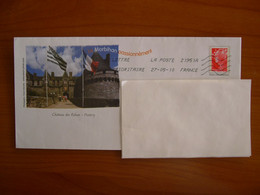 Enveloppes  PAP  Marianne De Beaujard Avec Illustration CHATEAU DE ROHAN - PAP: Aufdrucke/Beaujard