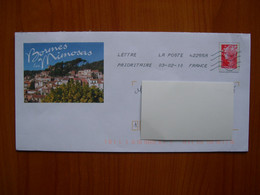 Enveloppes  PAP  Marianne De Beaujard Avec Illustration BORMES LES MIMOSAS - Listos Para Enviar: Transplantes/Beaujard