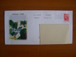 Enveloppes  PAP  Marianne De Beaujard Avec Illustration THIZAY - PAP: Ristampa/Beaujard