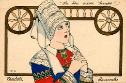 Bannalec * Femme Du Village En Coiffe Et Costume * CPA Illustrateur PAULETTE * Coiffes Bretonne Bretagne Finistère - Bannalec