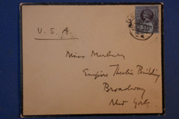 H9 GRANDE BRETAGNE BELLE LETTRE RARE 1895 LONDRES POUR NEW YORK USA + AFFRANCH INTERESSANT - Briefe U. Dokumente