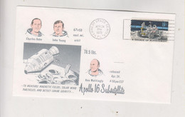 UNITED STATES SPACE 1972 APOLLO 16 Nice Cover - North  America