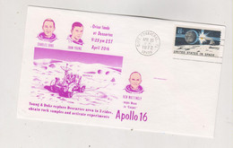 UNITED STATES SPACE 1972 APOLLO 16 Nice Cover - North  America