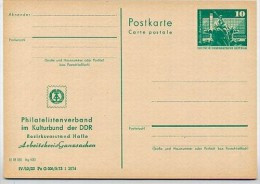 DDR P79-1-73 C1 Postkarte PRIVATER ZUDRUCK Arbeitskreis Ganzsachen Halle 1973 - Cartes Postales Privées - Neuves