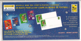 PAP YT3010 à 3013-En Route Pour La XVIe Coupe Du Monde De Football-Enveloppes Et Cartes-SPECIMEN-Neufs Sous Blister - Especimenes