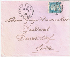 NANCOIS LE PETIT Meuse Lettre 1,50F Pasteur Bleu Yv 181 Ob Cercle Pointillé Lautier B4 Recette Distribution Ob 11 3 1930 - Handstempel