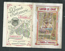 Calendrier 12cm X 8cm; 1914 Pub Savon Le Chat  C Ferrer Et Cie à Marseille (Bouches Du Rhône) 24 Pages - Petit Format : 1901-20