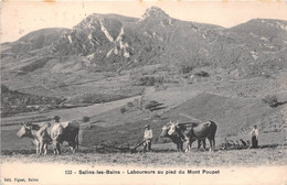 ¤¤  -  SALINS-les-BAINS   -   Laboureurs Au Pied Du Poupet  -   Boeufs, Attelages        -  ¤¤ - Villers Farlay