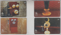 BRASIL 2001 ANTIC TELEPHONES 4 CARDS - Telefone