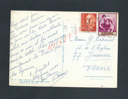 CPSM SUR TIMBRES D ESPAGNE TORLA ( HUESCA ) POUR LA FAMILLE ERHARDT 77 JOUARD : - Briefe U. Dokumente