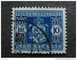 ITALIA Luogotenenza Segnatasse -1945- "Stemma" £. 10 US° (descrizione) - Postage Due