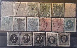 ESPANA ESPAGNE SPAIN,  Collection Impuesto De Guerra 1873 - 1898 , 17 Timbres Neufs Et Obl Entre Yvert 1 - 27, BTB - Kriegssteuermarken