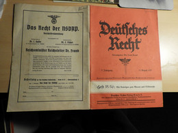 1 Heft "Deutsches Recht" Von 1937 - Rechten